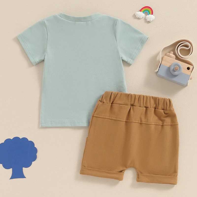 Clothing Sets Fashion Toddler Infant Kid Baby Boy Clothes Sets Short Sleeve Striped Tops and Drstring Shorts Summer Outifts Clothing