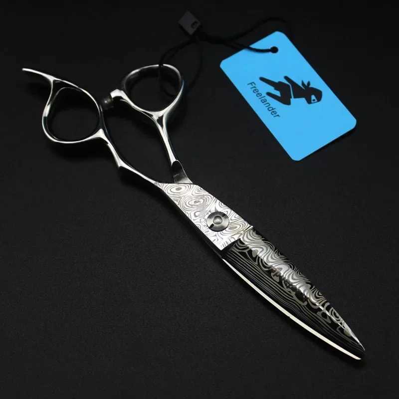 professional Damascus 6 hair scissors hair cutting scissor barber tools haircut thinning shears set hairdressing scissorsCL240715 S2563