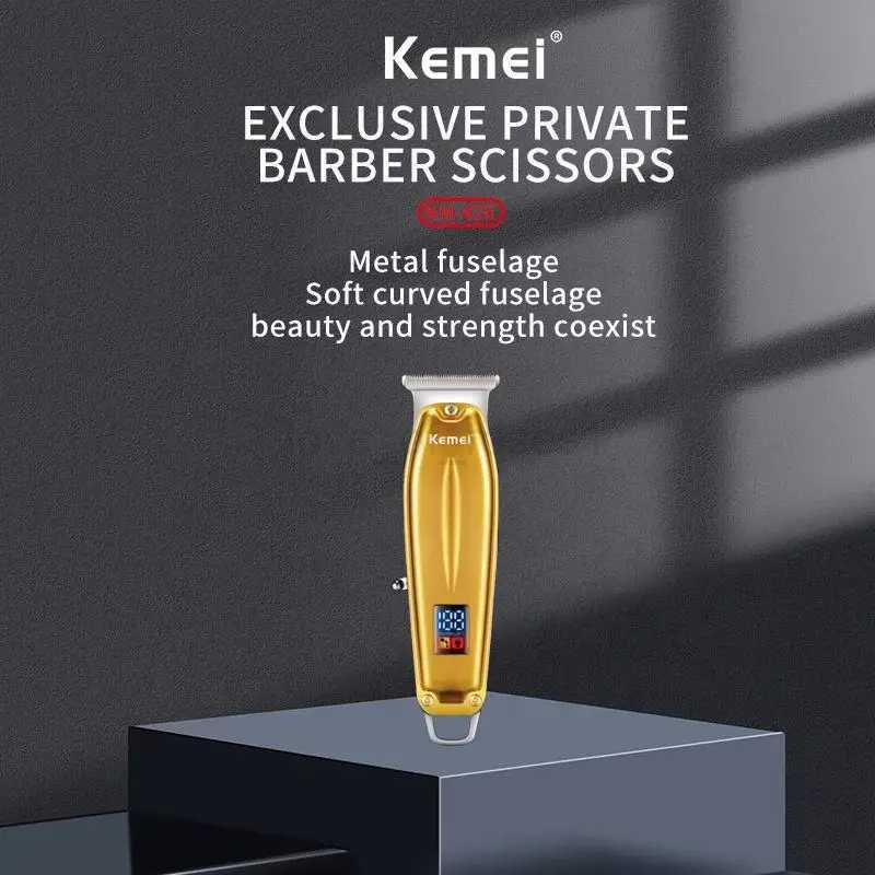 Kemei KM-426 Professional Hair Trimmer Rechargeable Electric Mini Hair Clippers Tools Speed Control 0mm Skin Cut Fits MachineM240715