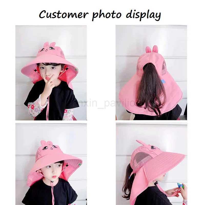 Breathable Cartoon Dinosaur Children Fisherman Cap Boy Girls UV Protection Summer Outdoor Sunshade Sunscreen Bucket Hat For BabyXJ240715