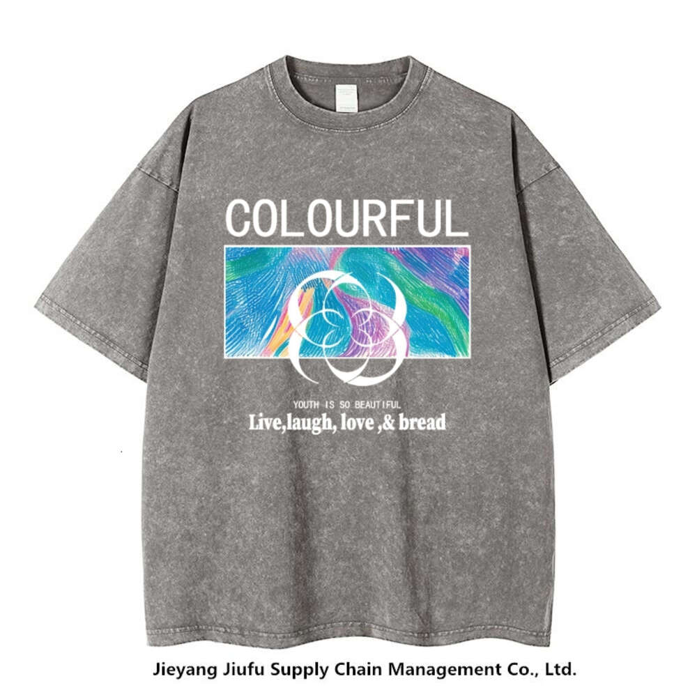 Designer's classic tattered women's T-shirt washed cotton short sleeved shirt, personalized outdoor casual sports women's short jacket