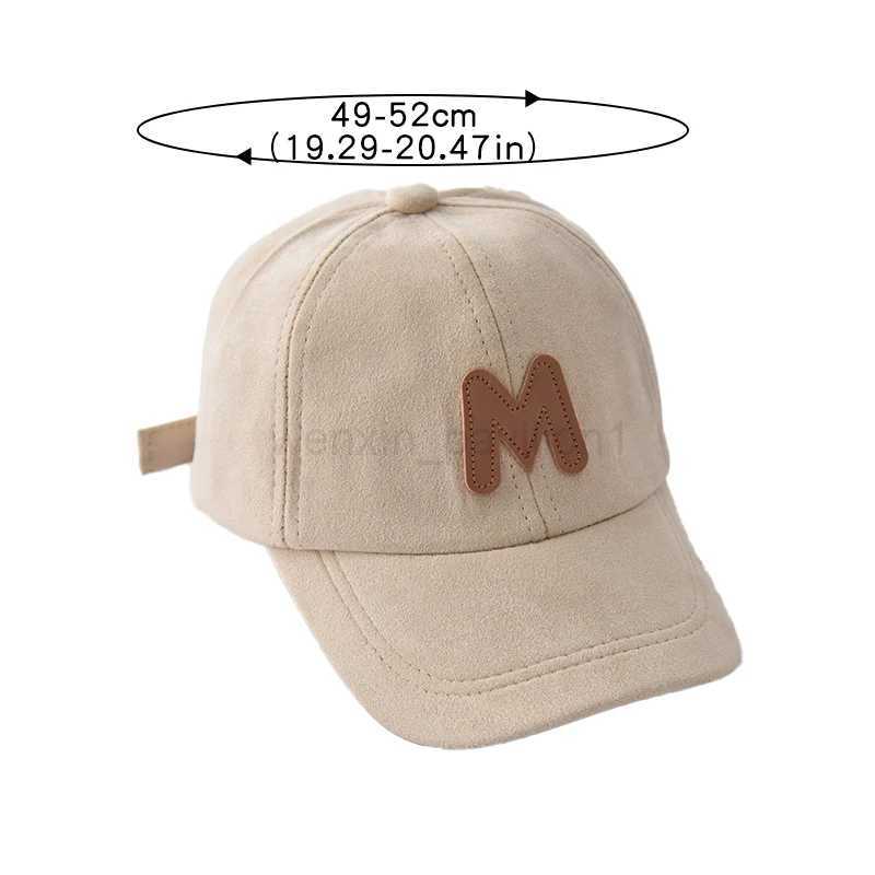 Spring Summer Children Baseball Cap Suede M Letter Baby Hat Outdoor Casual Boys Girls Kids Adjustable Sun Visor CapsXJ240715