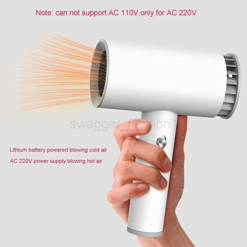 Cordless Hair Dryer Hot and Cold Wind Rechargeable Blow Dryer Portable Hairdryer for Outdoor Camping Beaches N0PFB240715