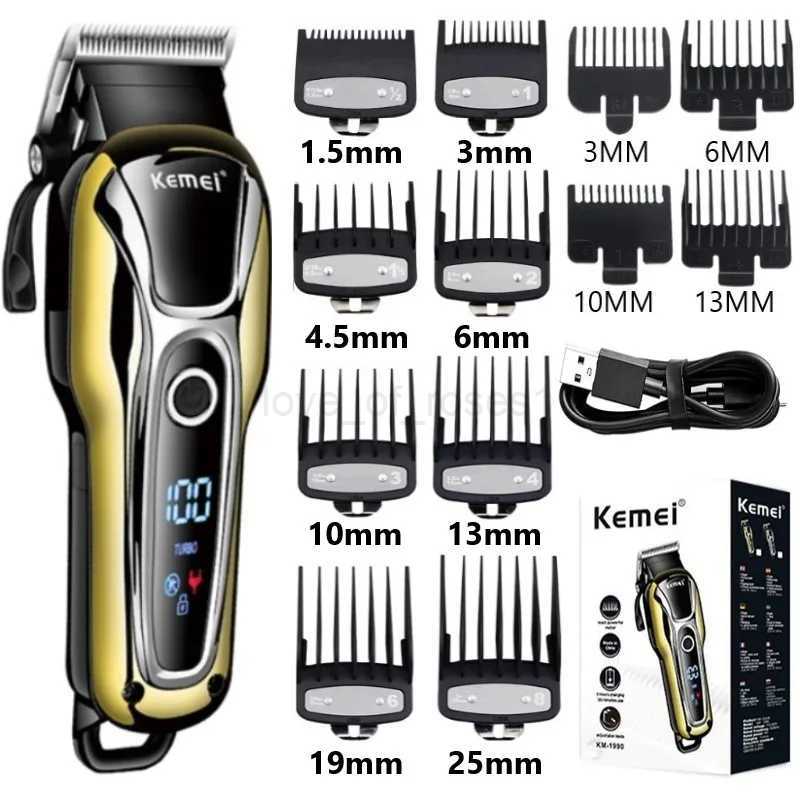 KM-1990 Clipper Electric Hair Trimmer for men Electric shaver professional Mens Hair cutting machine Wireless barber trimmeM240715
