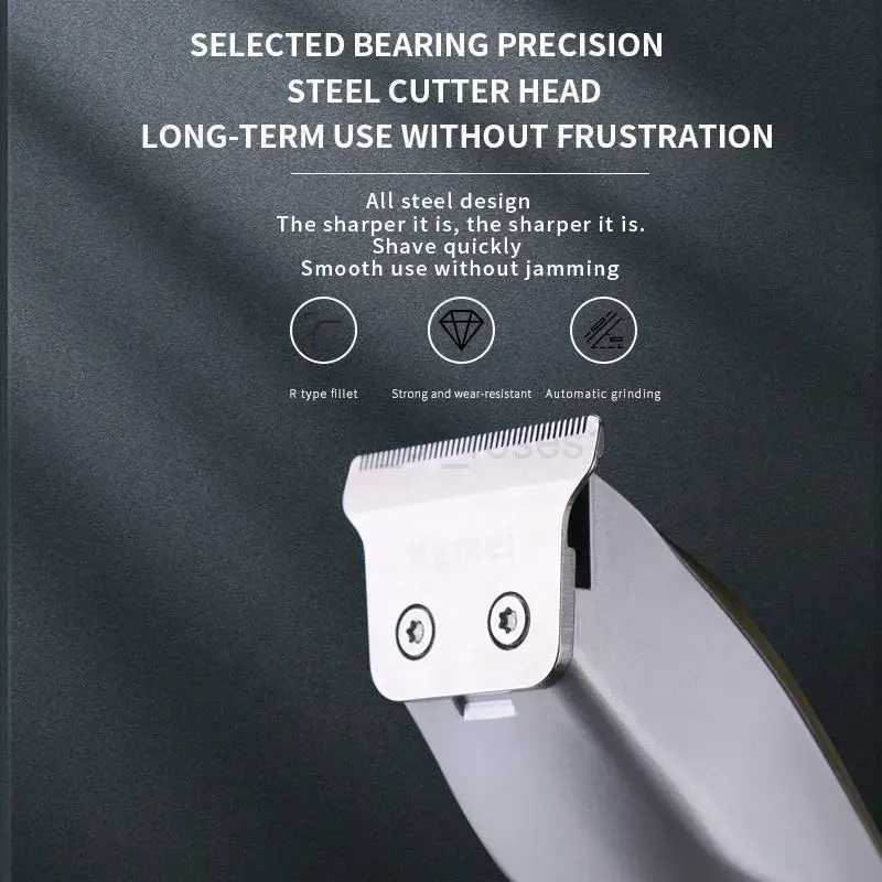 Kemei KM-426 Professional Hair Trimmer Rechargeable Electric Mini Hair Clippers Tools Speed Control 0mm Skin Cut Fits MachineM240715