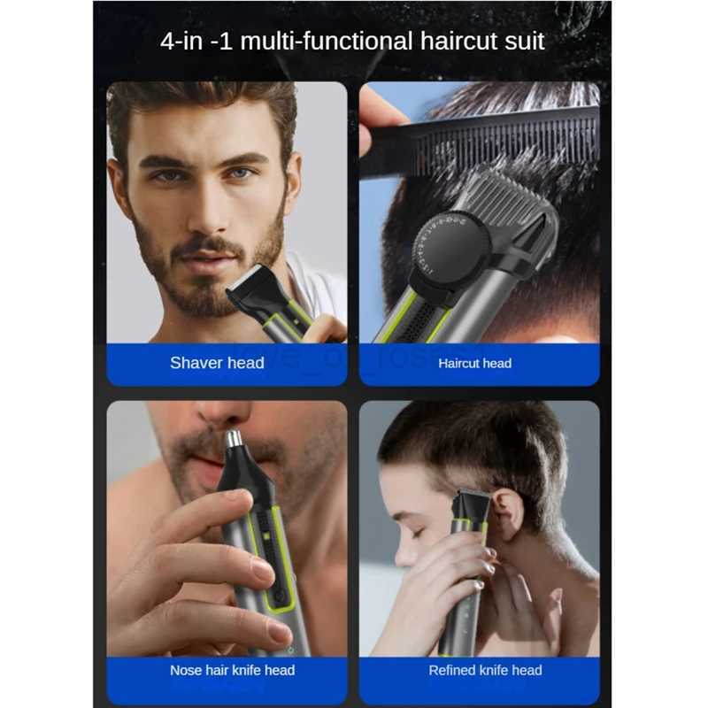 Cordless Rechargeable Hair Clipper Trimmer Beard Trimmer For Men Adjustable Beard Trimmer With 4 Limit Combs Easy To Use Z240715
