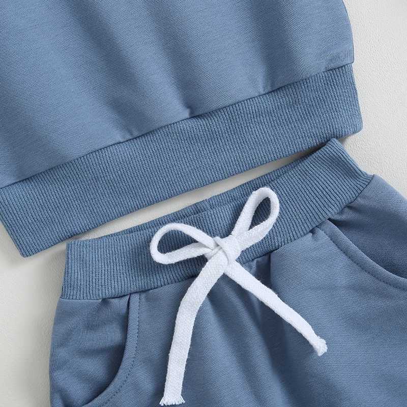 Clothing Sets Toddler Infant Boys Fall Outfits Contrast Color Tracksuit Sweatshirts and Elastic Waist Long Pants 2Pcs Baby Clothes Set BWZD