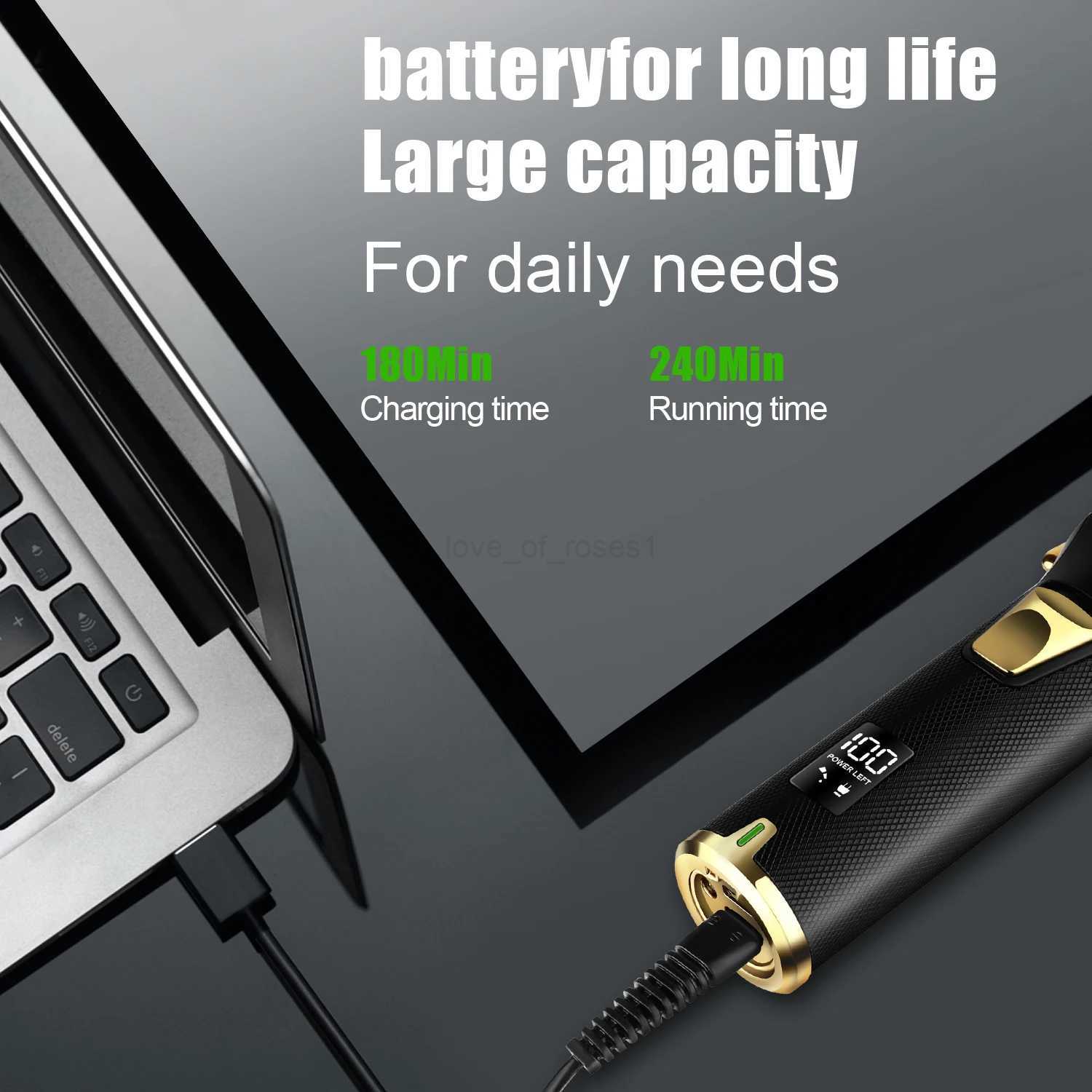 HIENA Pro Hair Clipper set for men 1.5-13mm limit guide Comb professional barber machines Cordless haircut Electric hair trimmerM240715