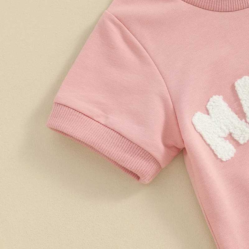 Clothing Sets Lioraitiin Infant Kids Baby Girl Clothes Fuzzy Letter Embroidery O-Neck Short Sleeve Sweatshirts T-Shirts Shorts Sportwear Suits