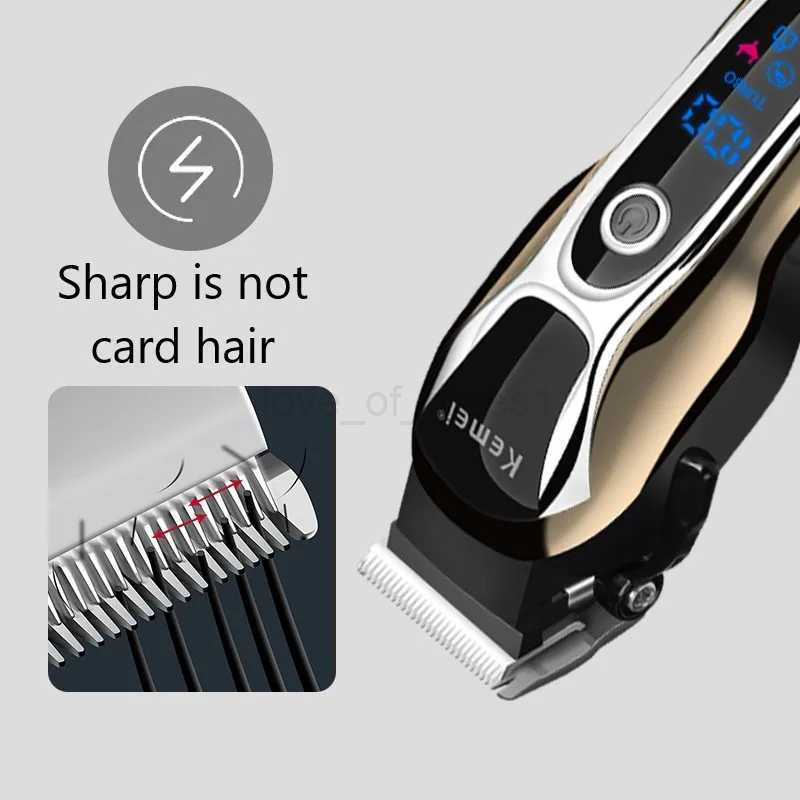 KM-1990 Clipper Electric Hair Trimmer for men Electric shaver professional Mens Hair cutting machine Wireless barber trimmeM240715
