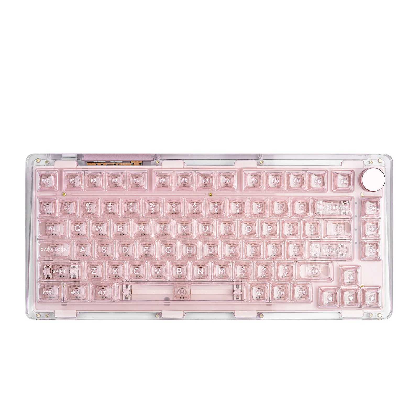 KiiBOOM Phantom 81 V2 Upgraded Crystal Gasket-Mounted USB-C Wired/Bluetooth5.0/2.4GHz Wireless Hot-Swappable Mechanical KeyboardM240715