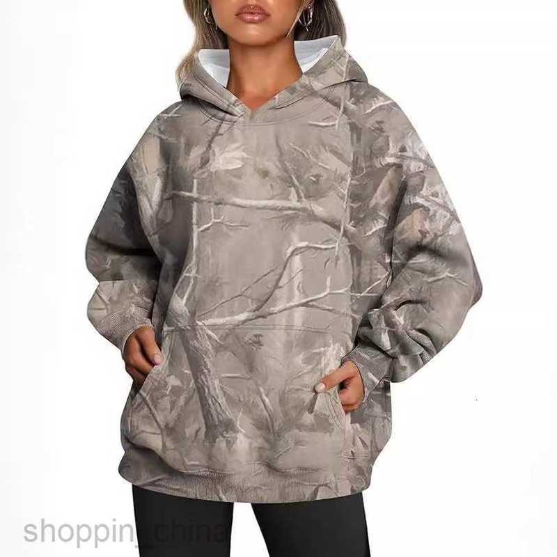 Women Hoodies Sweatshirts Autumn new women's camouflage hoodie with maple leaf print sports hoodie with pocket rest Woman jogging suit