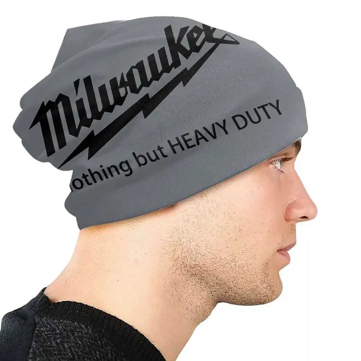 Beanie/Skull Caps Milwaukees Bonnet Womens Street Knitted Hat Womens Warm Winter Heavy Beanies Cs J240711