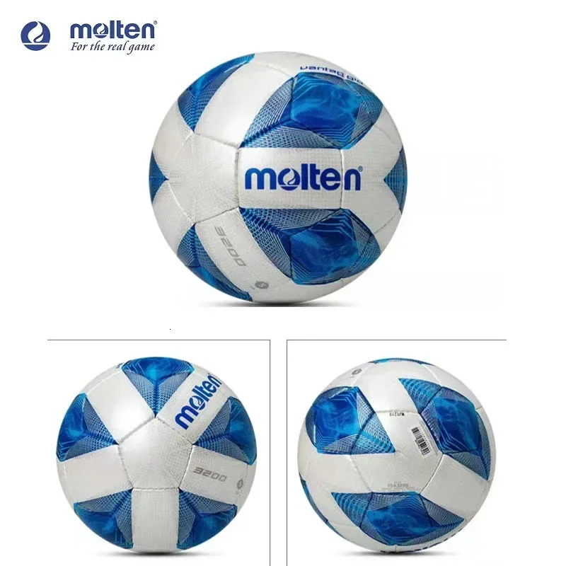 Molten F5A3200 Training Game Soccer Original PU Leather Wearresistant Standard Specification for Outdoor Balls 240712