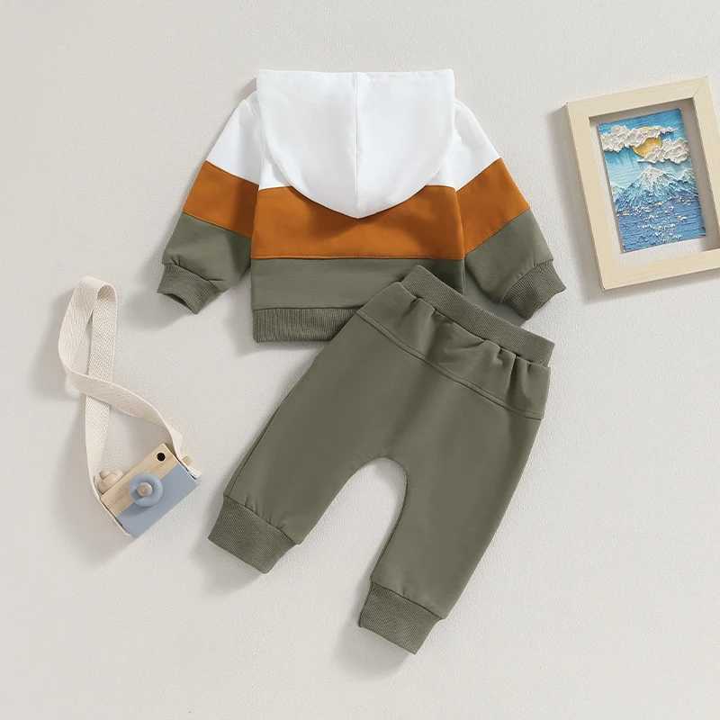 Clothing Sets 0-3Y Baby Winter Autumn Clothing Sets Toddler 2-piece Cotton Kids Boys Clothes Sets Tracksuit Contrast Color Sweatshirts+Pants