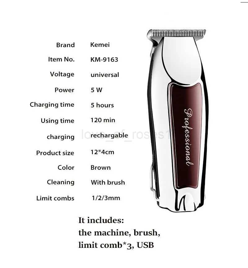 Kemel Powerful professional hair trimmer electric beard trimmer for men hair clipper hair cutter machine haircut barber razorM240715