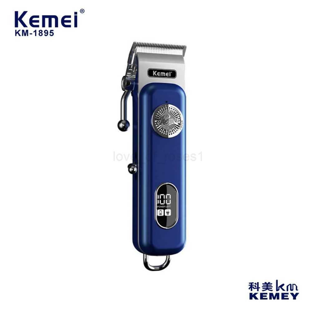 Kemei Km-1895 Usb Charging Large Capacity Battery Clipper Cutter The Tool Head Is Adjustable Digital Display Hair TrimmerM240715