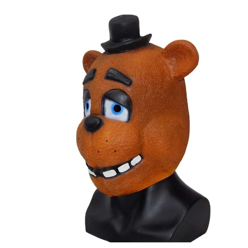 Game FNAF Cosplay Funny Fox Bear Duck Mask Kids Party Halloween Masquerade Carnival Full Face Fazebear Latex Cover 240712