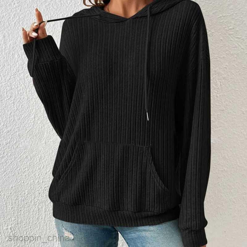 Women Hoodies Sweatshirts Autumn/Winter New Women's Knitted Shirt TEMU Hooded Pit Bar Kangaroo Pocket Hoodie Woman jogging suit
