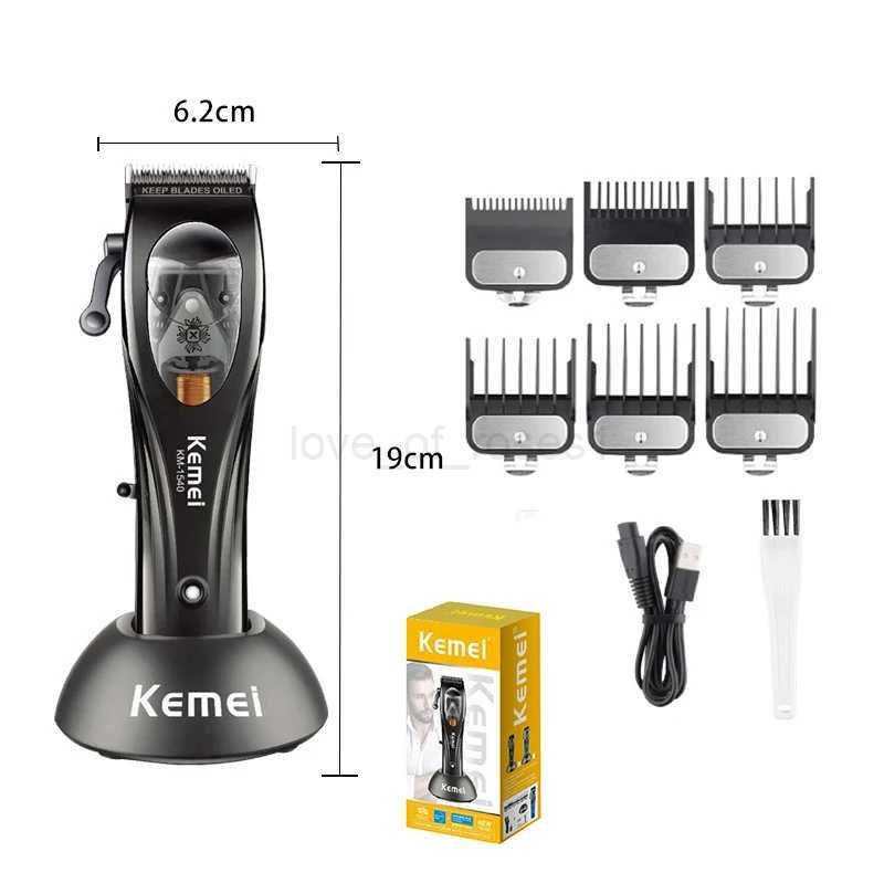 Kemei Professional Barber Cordless Hair Clipper Rechargeable Electric Hair Trimmer fade Hair Cutting Machine for Men Hair CutterM240715