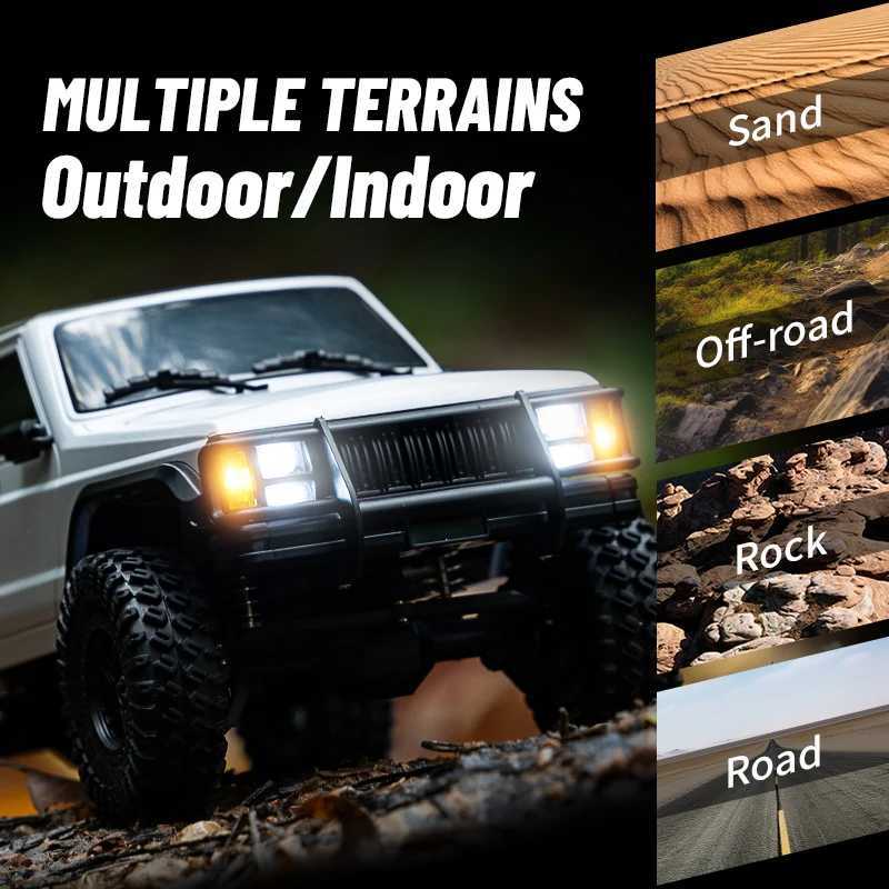 JJRC C8809 1 18 RC Cars 2.4G Remote Control LED Light Full Scale Wrangler Climbing Car Jeep Model Car Boys Children ToysM0715