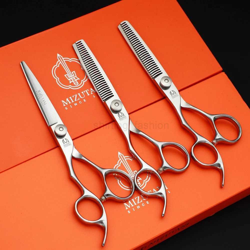 MIZUTANI Lefty barber scissors 6.0 inch left hand scissors VG10 Material Left-hair thinning scissors Professional barbershop sciCL240715