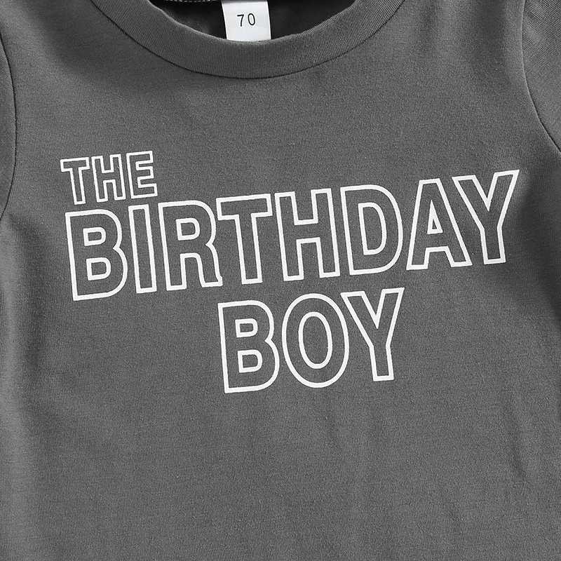 Clothing Sets 2023-01-11 Lioraitiin 0-3Years Kids Boys 2Pcs Clothes Short Sleeve Round Neck Letters Print Tops Short Drstring Pants Outfits