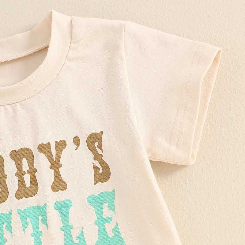 Clothing Sets Baby Boy 2 Piece Summer Outfit Letter Print Round Neck Short Sleeve Tops Elastic Waist Shorts Toddler Clothes Set