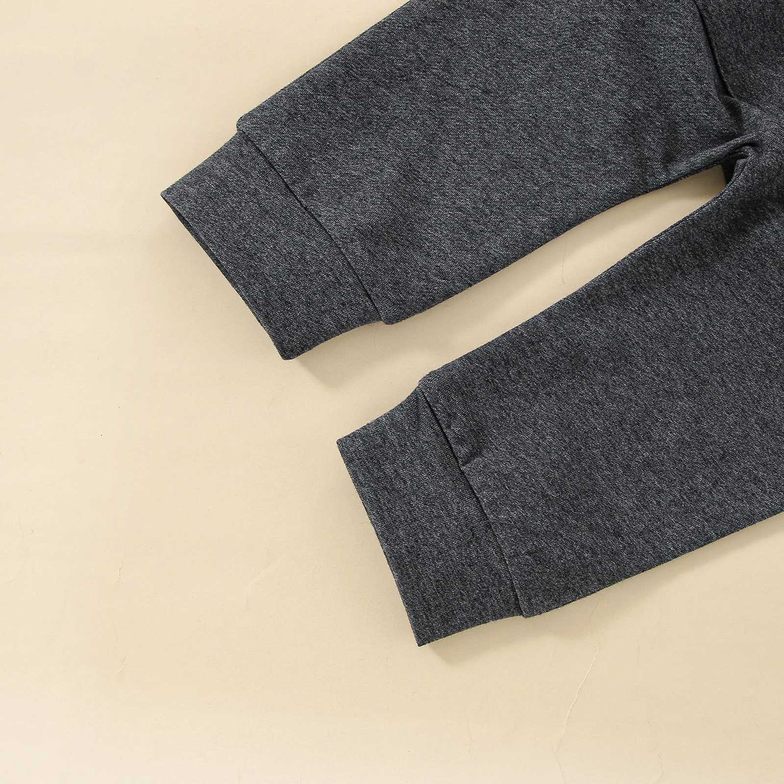 Clothing Sets 2022-08-29 Lioraitiin 0-3Years 2Pcs Baby Boys Casual Outfit Letter Print Long Sleeve Sweatshirt Elastic Waist Pants Set