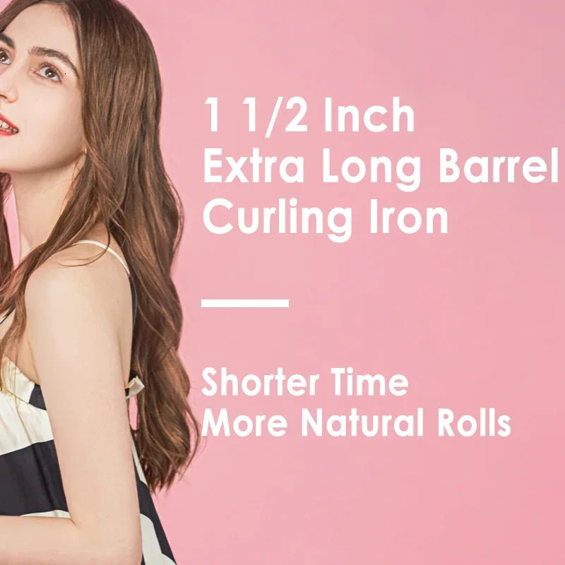 NOVUS 40MM Hair Curlers 4000W Negative Ion Ceramic Care Big Wand Wave Hair Styler Curling Irons Fast Heating Wavers Styling Tool 240712