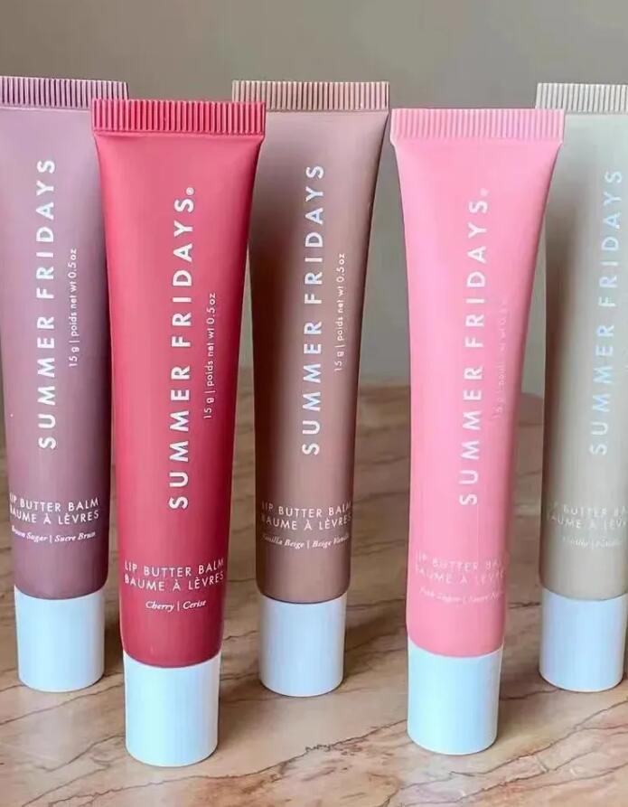 Summer Fridays New Lip Butter Balm for Smooth and Soft Lips 15g pink Sugar vanilla beige brown sugar vanilla sweet mint cherry iced coffee free shipping