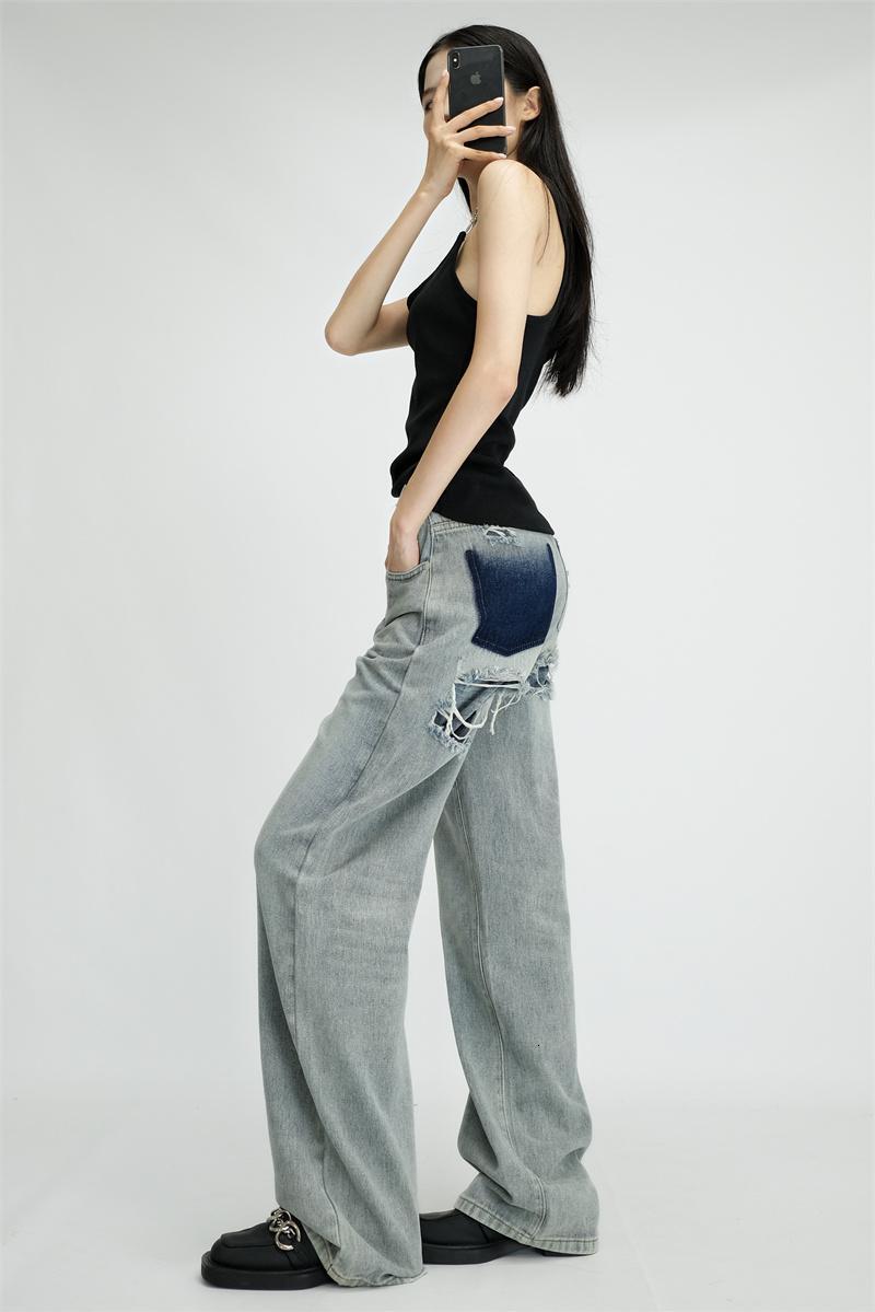 Jean Woman Mom Jeans Pants Boyfriend Jeans for Women with High Waist Leisure Trousers Ladies Jeans Denim 240124