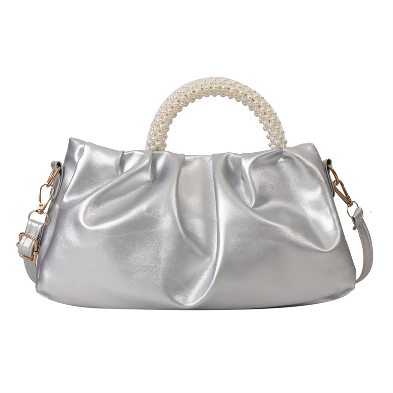 2025 Designer Handheld 3 Cloud Pearl for Women 2024 New Fashionable Korean Small Square Versatile Shoulder Crossbody Bag