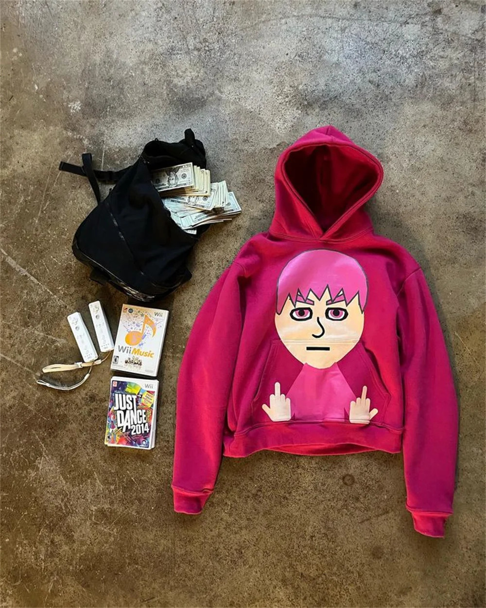 Harajuku hip hop oversized graphical mii printing hoodies women gothic y2k tops streetwear gothic clothes tracksuit men clothing 240712