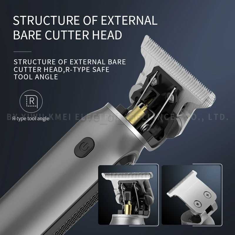 Kemei Hair Liners Clippers Men Beard Trimmer Zero Gapped T- Hair Cutting Machine Cordless Professional Barber Edgers CutterM240715