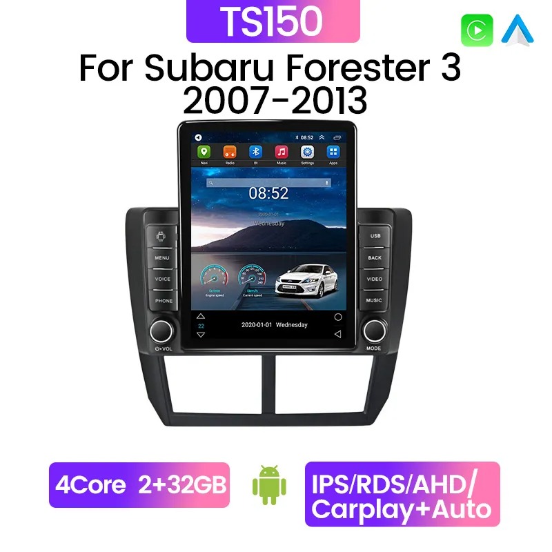 Android 13 Car Video Radio Player 2din Head Unit for Subaru Forester 3 SH 2007-2013 for Subaru Impreza GH GE Tesla Style Multimedia BT