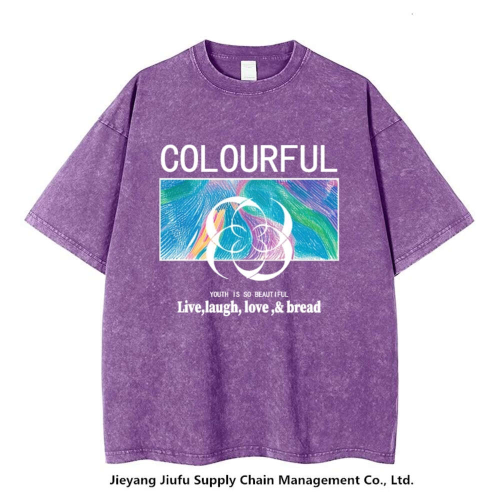 Designer's classic tattered women's T-shirt washed cotton short sleeved shirt, personalized outdoor casual sports women's short jacket