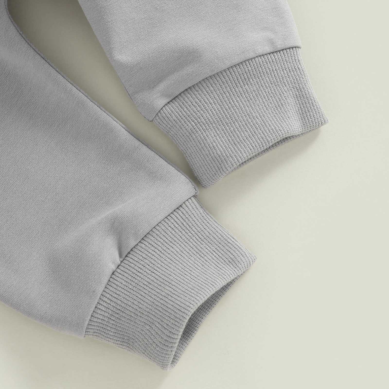 Clothing Sets 2022-06-17 Lioraitiin 0-4Years Childrens Pants Suit Patchwork Hooded Long Sleeve Sweatshirt Solid Color Trousers with Pockets