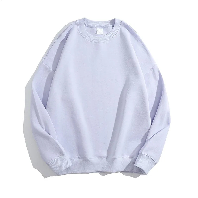 36 color High quality healthy cotton solid round neck off shoulder sweater for men and women oversize loose 240713