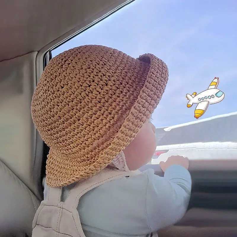 Grass Baby Summer Hat Beach Travel Lace Baby Sun Hat Girls Boys Hat Childrens Bucket Hat Childrens Accessories Adjustable 2-6YW240715