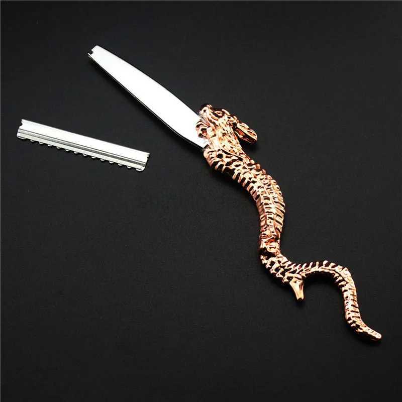Professional Haircutting Sharp/thin Blade Barber Razor Thin Knife Cutting Scissor Hairdresser Razor Salon Tools Equipment KitCL240715