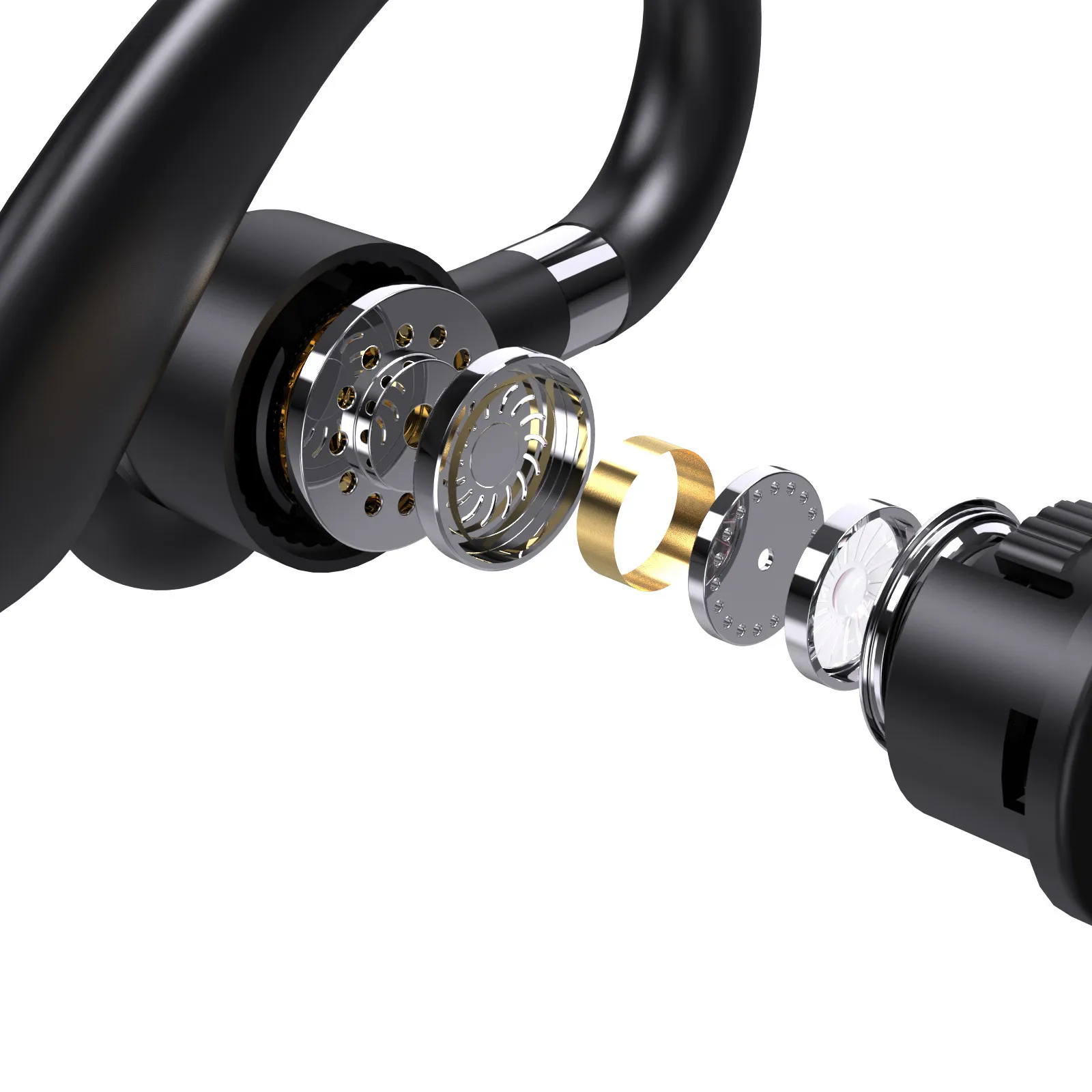 Ear Hook Touch Wireless Earphones Single ears Business Rotating Universal Bluetooth 5.0 Headphone True Stereo Sports Headset ME 100
