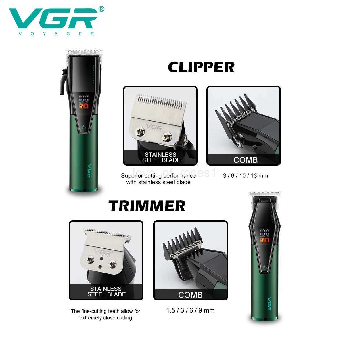 VGR Hair Trimmer Cordless Haircut Machine Professional Hair Clipper Electric Hair Cutting Machine Barber Trimmer for Men V-677M240715