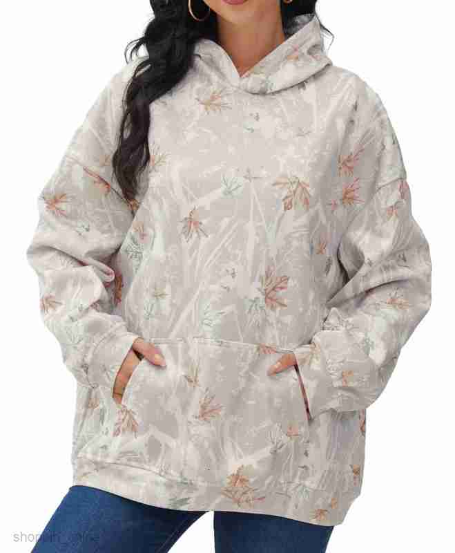 Women Hoodies Sweatshirts Autumn new women's camouflage hooded sweatshirt with maple leaf print, sports hooded sweatshirt with pocket Woman joggi
