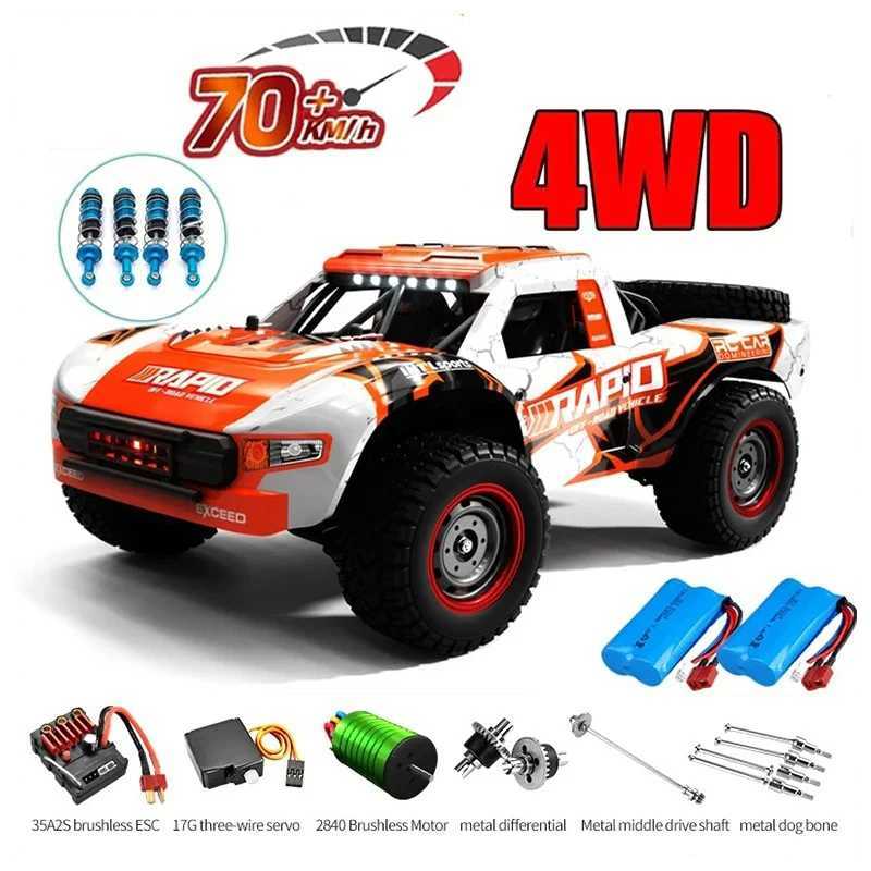 Rc Car Off Road 4x4 50km/h or 70km/h High Speed Brushless Motor Monster Truck 1/16 Desert/Snow Racing Drift Cars Toys for BoysM240715