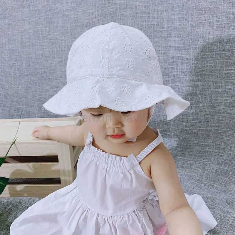 Summer Baby Bucket Hat Flower Fruit Print Bowknot Kids Girls Sun Hats Outdoor Infant Toddler Panama Beach CapXJ240715