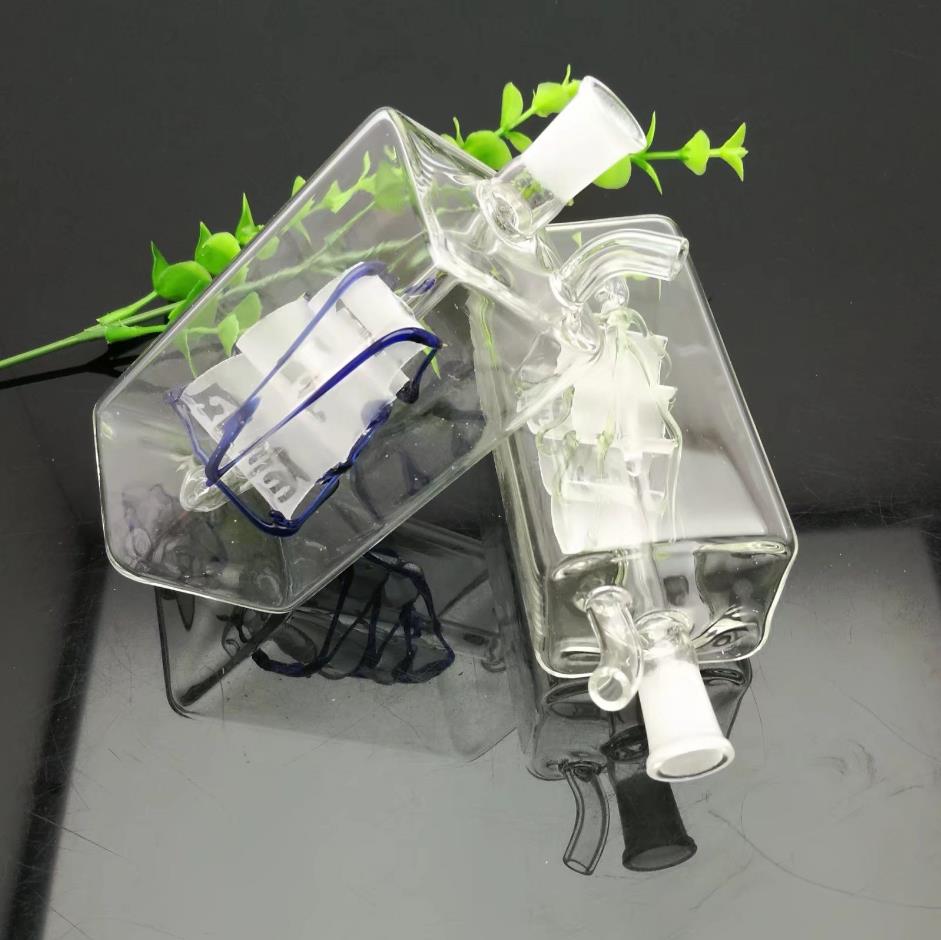 Square glass sailboat Glass Bong Water Pipe Bongs Pipes SMOKING Accessories Bowls