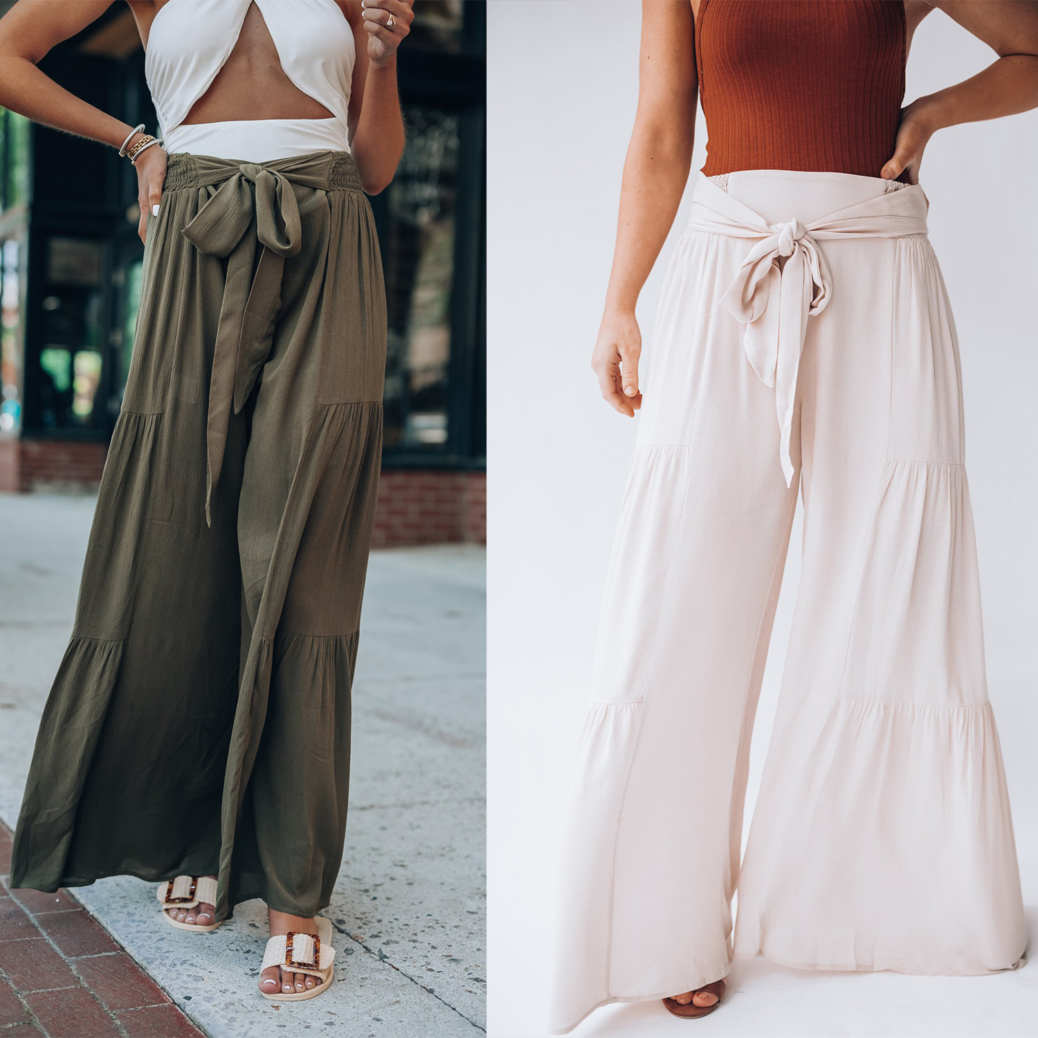 2021 Women's Autumn Winter New Casual Elastic Pants with Loose Straps and Solid Color Pleats College Style Sport Plaid Trousers Half Pants for Me