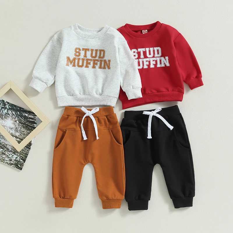 Clothing Sets 2023-06-24 Lioraitiin 0-3Years Baby Boy Girl 2Pcs Fall Outfit Letter Print Long Sleeve Sweatshirt and Elastic Pants Set