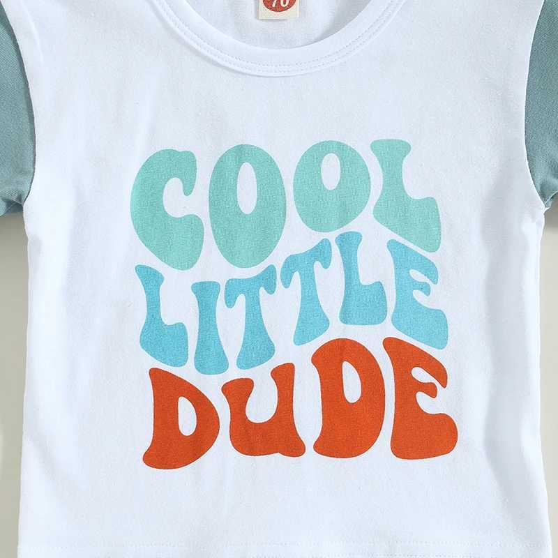 Clothing Sets 2023-02-17 Lioraitiin 0-3Years Baby Boys 2Pcs Summer Shorts Set Short Sleeve Letters Print T-shirt with Elastic Waist Shorts